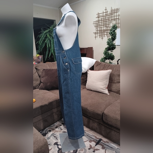 90's Women’s Blue Denim Jean Overalls Sz S Farmer Country Timeless Basic Classic - Picture 12 of 12
